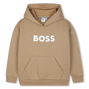 Boss Kids Logo Printed Long-Sleeved Hoodie