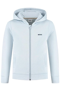 Boss Kids Logo Printed Zip-Up Hoodie