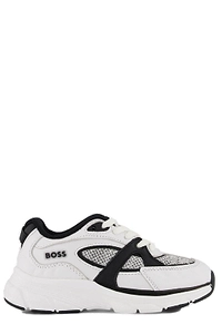 Boss Kids Mesh-Panelled Lace-Up Sneakers