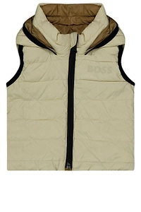 Boss Kids Reversible Hooded Quilted Gilet