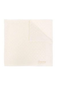 Bonpoint Openwork Pattern Logo Printed Blanket
