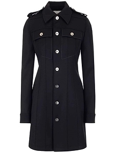 Bottega Veneta Structured Buttoned Mini Shirt Dress