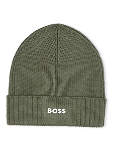 Boss Hugo Boss Logo Ribbed Beanie Hat
