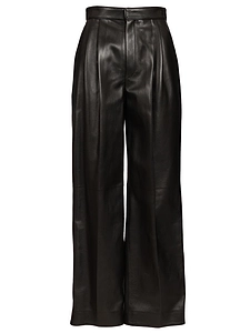 Bottega Veneta Shiny Wide-Leg Leather Pants