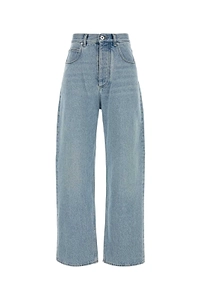 Bottega Veneta Sky Bleached Wide Leg Jeans