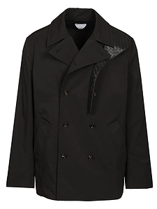 Bottega Veneta Woven-Detail Double-Breasted Coat