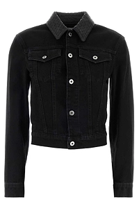 Bottega Veneta Woven-Collar Denim Jacket