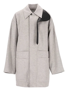 Bottega Veneta Woven-Trim Splittable Coat
