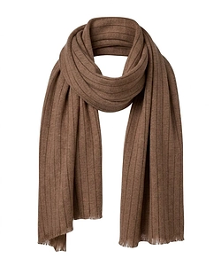 Botto Giuseppe Striped Ribbed Knit Scarf