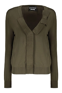 Boutique Moschino Bow-Detail Knit Cardigan