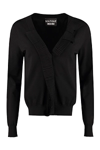 Boutique Moschino Bow-Detail Knit Cardigan