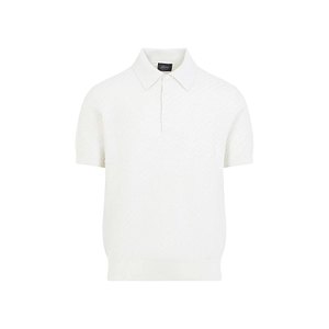 Brioni Textured Knit Polo Shirt