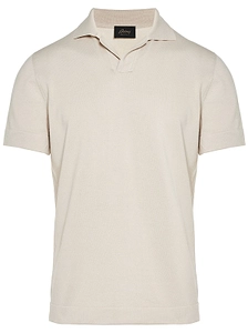 Brioni V-Neck Short-Sleeved Polo Shirt