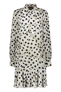 Boutique Moschino Polka-Dot Ruffled Dress