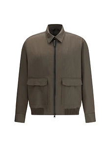 Brioni Zip-Up Pocket Detail Jacket