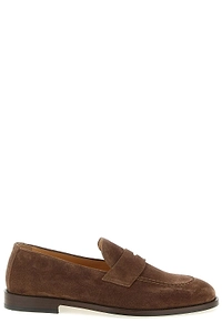 Brunello Cucinelli Almond Toe Slip On Loafers
