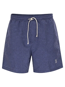 Brunello Cucinelli Allover Printed Drawstring Swim Shorts