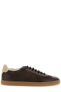 Brunello Cucinelli Almond Toe Lace-Up Sneakers