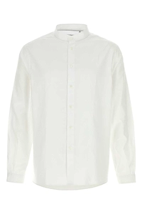 Brunello Cucinelli Band-Collar Oxford Shirt