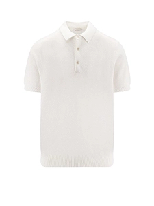 Bramani Cashmere Short-Sleeve Knit Polo Shirt