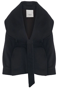 Breras Belted Waist Shawl Collar Jacket