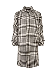 Breras Houndstooth Single-Breasted Coat