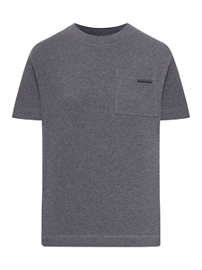 Brunello Cucinelli Shiny Tab Crewneck T-Shirt