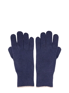 Brunello Cucinelli Contrasted-Trim Knitted Gloves