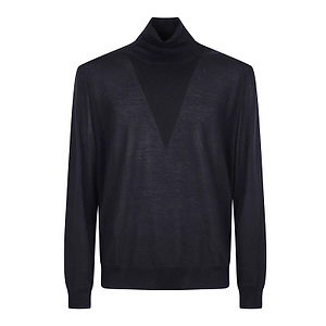 Brett Johnson Sheer Turtleneck Knitted Sweater