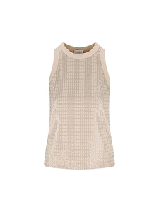 Brunello Cucinelli Dazzling Check Embroidery Jersey Top