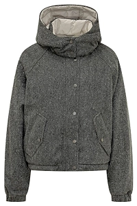 Brunello Cucinelli Donegal Tweed Hooded Jacket
