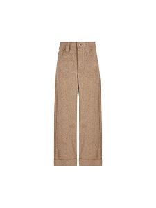 Brunello Cucinelli Donegal Baggy Five-Pocket Trousers