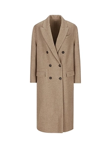 Brunello Cucinelli Double-Breasted Straight Hem Coat