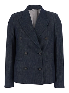 Brunello Cucinelli Double Breasted Long-Sleeved Blazer