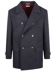 Brunello Cucinelli Double-Breasted Short Coat