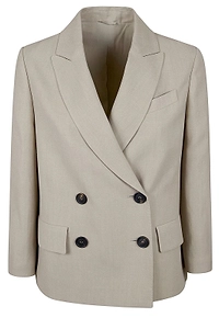 Brunello Cucinelli Double-Breasted Tailored Blazer