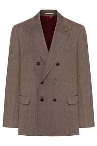 Brunello Cucinelli Double-Breasted Tailored Blazer