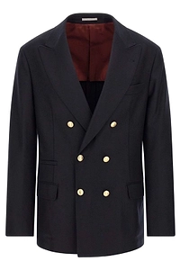 Brunello Cucinelli Double-Breasted Tailored Blazer