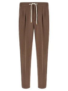 Brunello Cucinelli Drawstring Tapered Leg Trousers