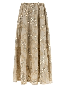 Brunello Cucinelli Embellished Embroidered Skirt