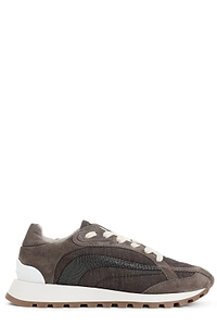 Brunello Cucinelli Embellished Lace-Up Sneakers