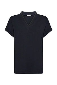 Brunello Cucinelli Embellished V-Neck T-Shirt