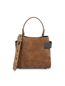 Brunello Cucinelli Essence Precious Bands Small Top-Handle Bag