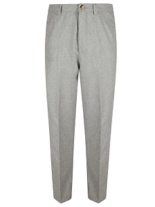 Brunello Cucinelli Flat-Front Straight-Leg Pants