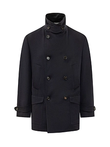 Brunello Cucinelli Four-Pocket Pea Coat