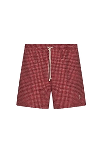 Brunello Cucinelli Geometric Print Swim Shorts