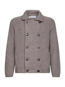 Brunello Cucinelli Half English Rib Mariner Cardigan