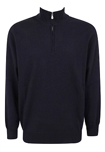 Brunello Cucinelli Half Zip Knitted Sweater