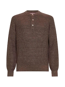 Brunello Cucinelli Henley Knit Sweater