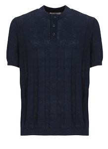 Brunello Cucinelli Henley Collared Knitted Polo Shirt